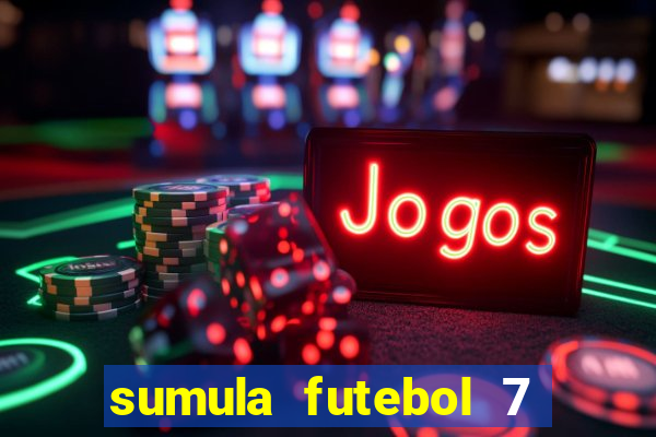 sumula futebol 7 society excel